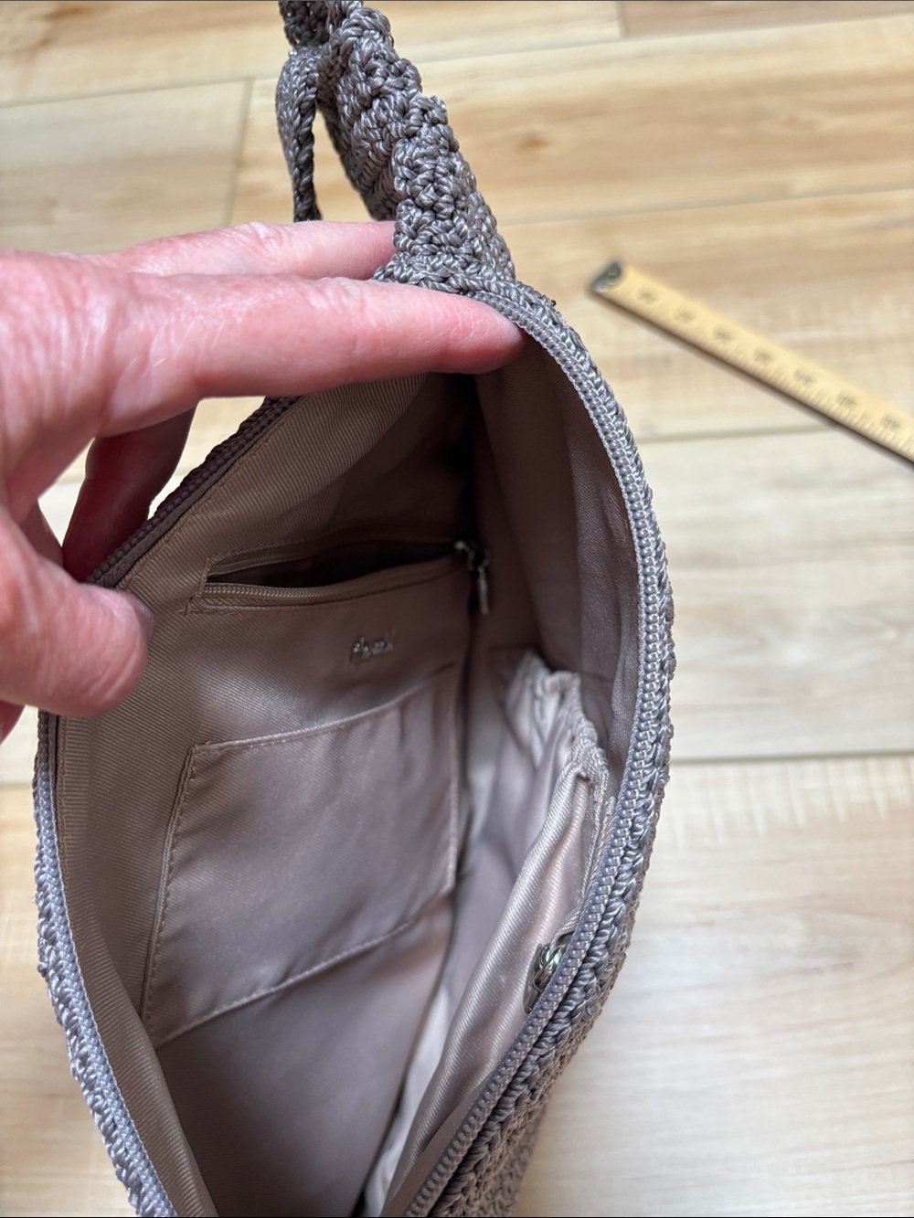 The Sak Geo Taupe Sling Bag - Picture 9 of 14